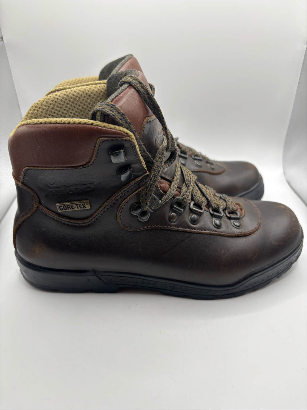 Vintage Asolo AFX 520 Boots Womens 8.5 GoreTex Lace Up Hiking Boot Brown Leather